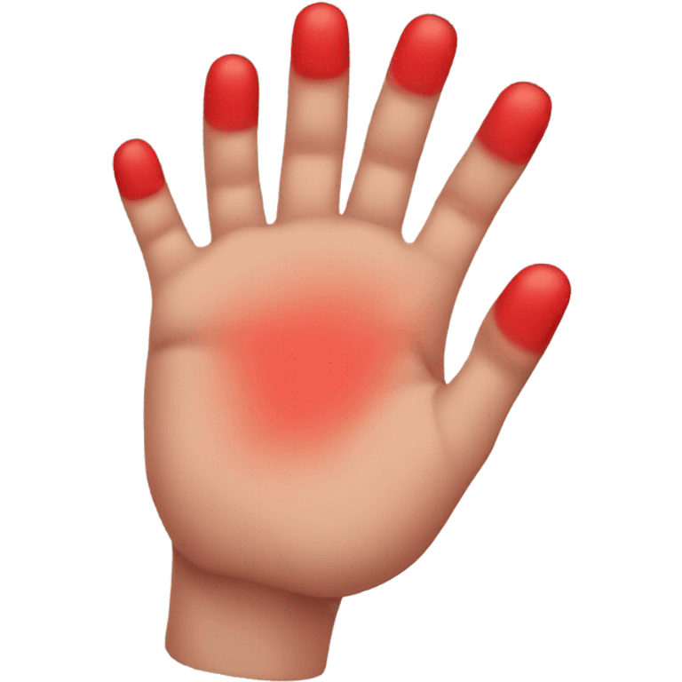 Red hand emoji