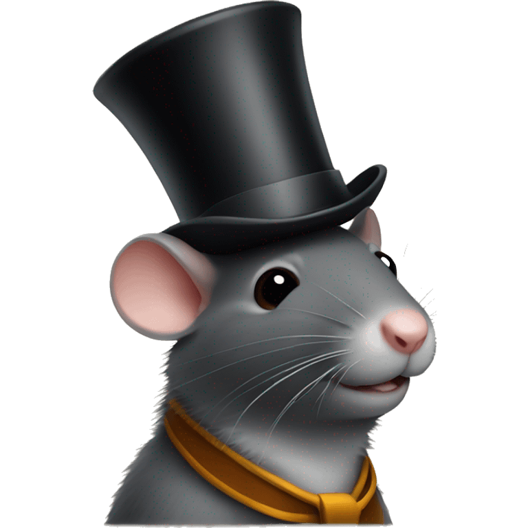 A rat with a top hat  emoji