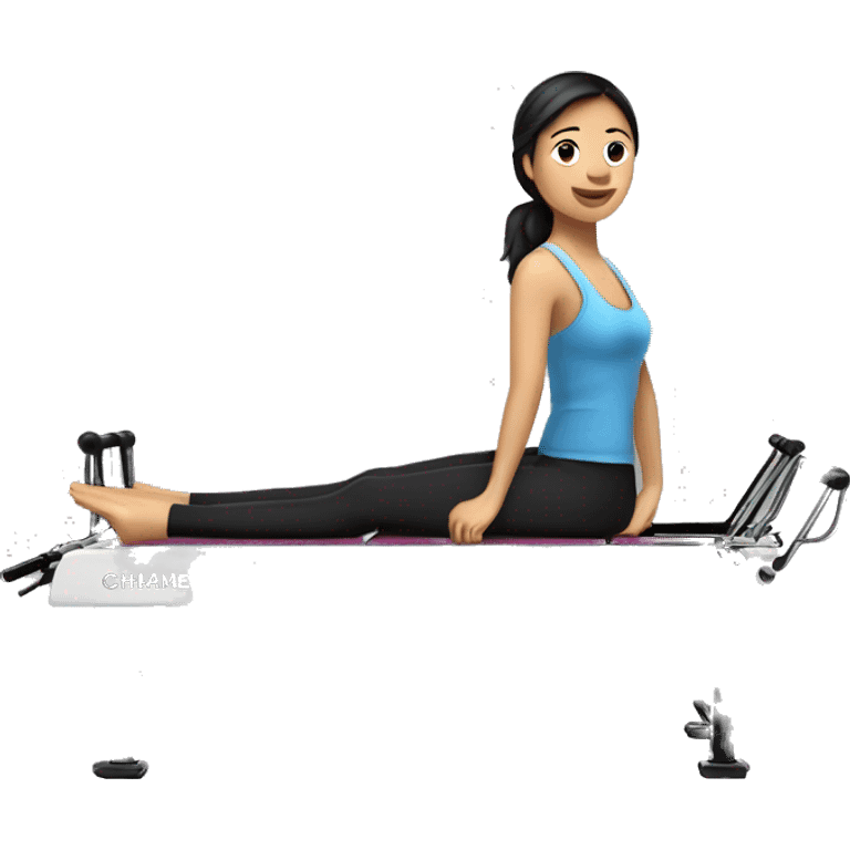 Filipina on pilates reformer  emoji