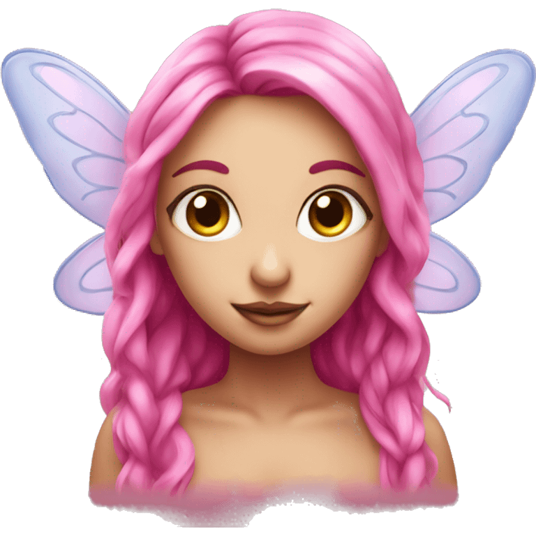 Pink fairy nymph with four eyes emoji