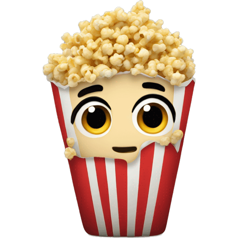 Eating popcorn emoji