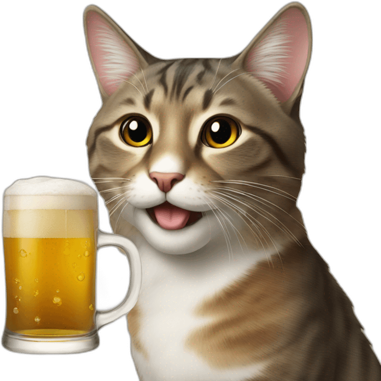 Cat-drink-beer emoji