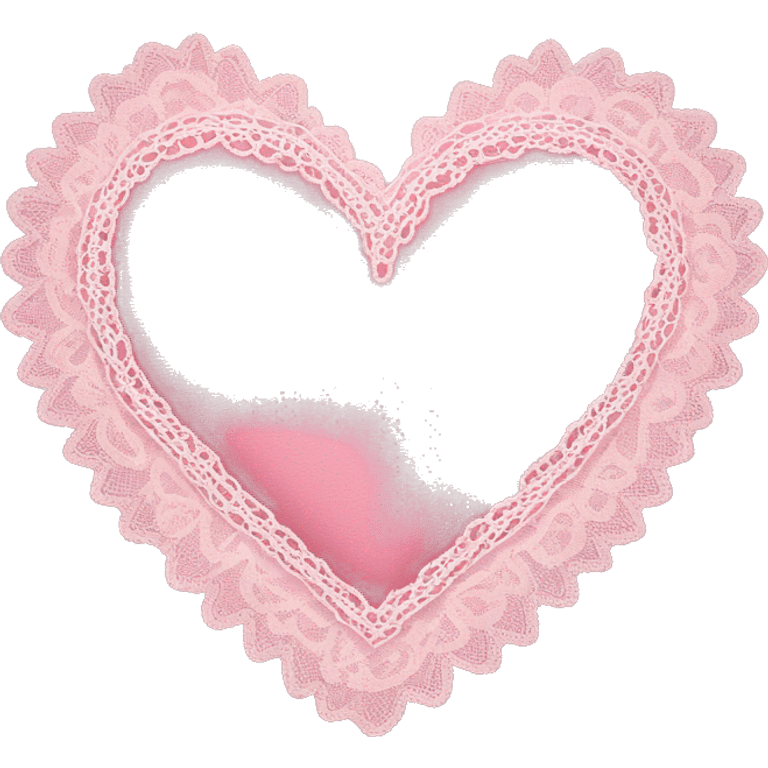 Pink heart with lace  emoji