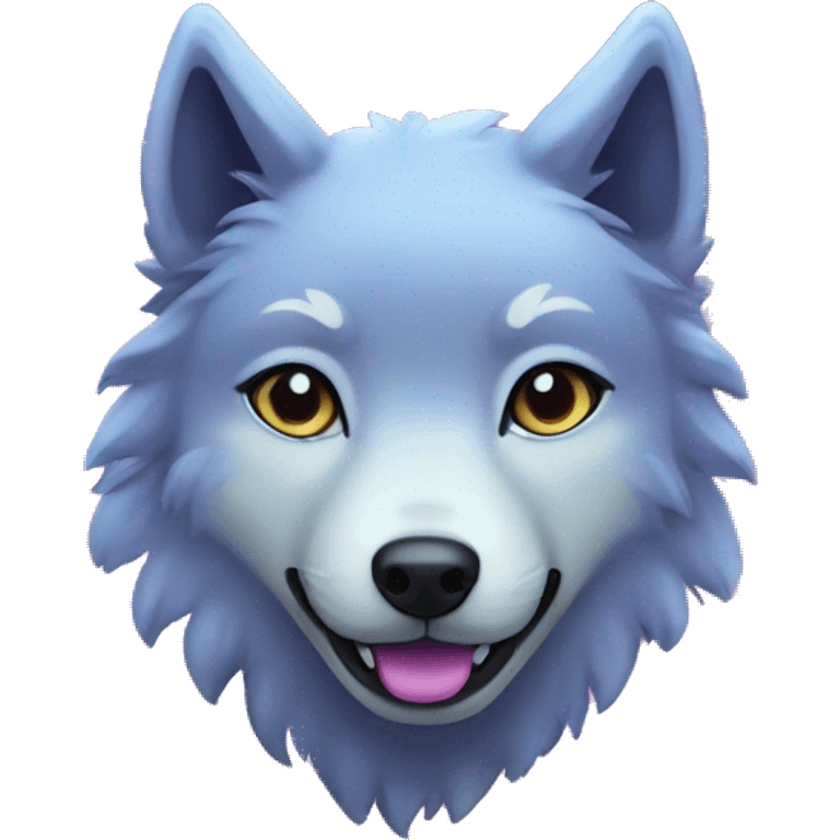 kawaii nebula wolf emoji