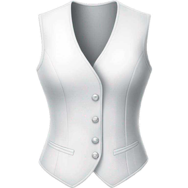 Realistic isolated side view of a white fashion vest blouse. emoji