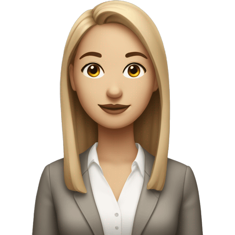 White Independent smart woman with light brown straight hair with rich style who swims and is a tutor with amazing grades that is obsessed with aritzia emoji