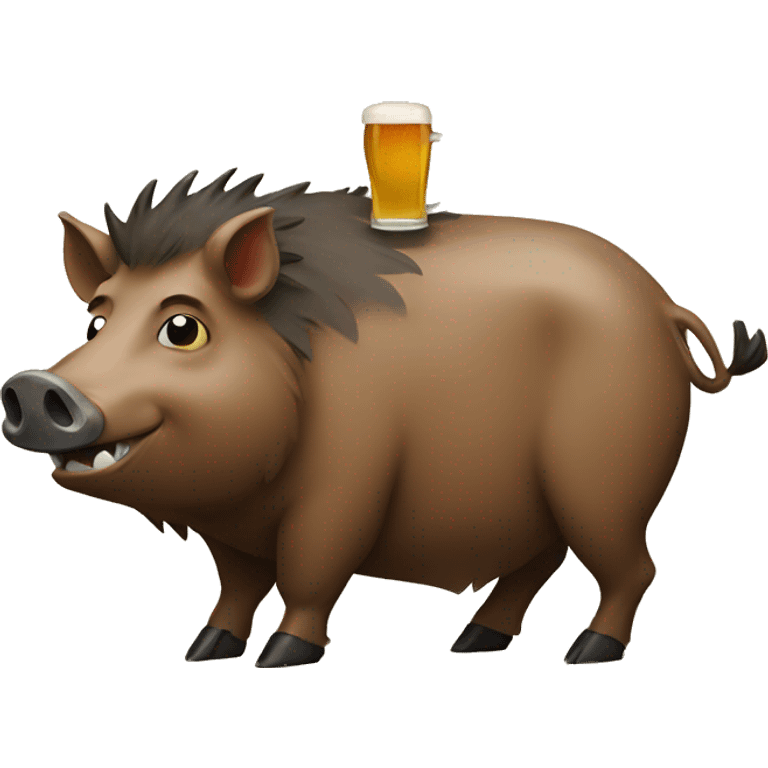 boar with beer emoji