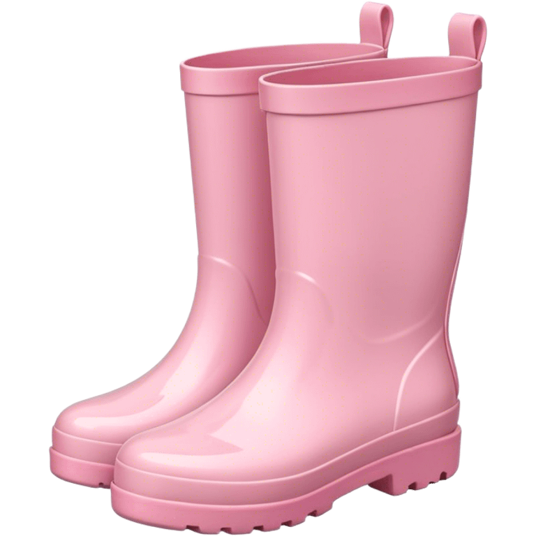 Tiny light pink rain boots emoji