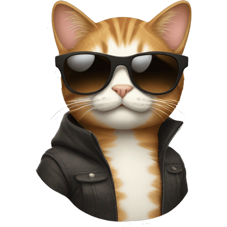 Cat with sunglasses emoji