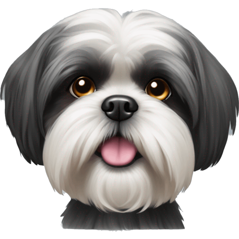 black Shih-Tzu old emoji