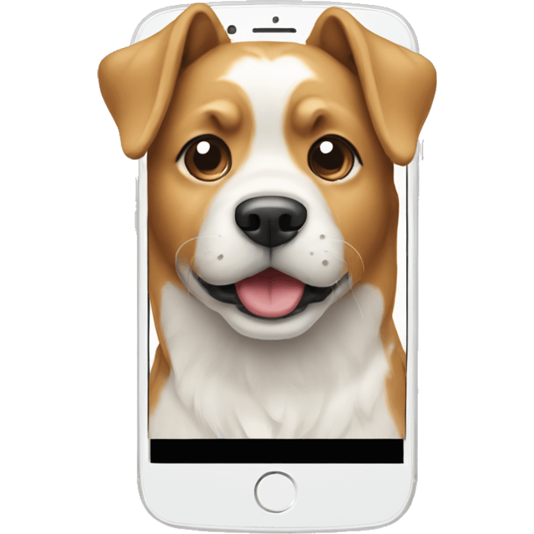 phone with a dog on it emoji