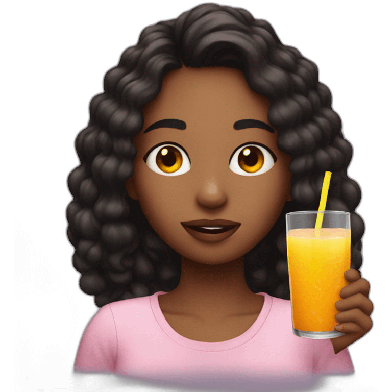 Girls with juice acting weird emoji