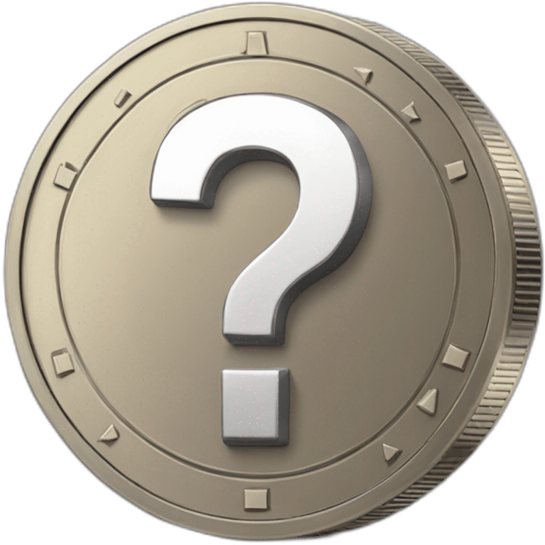 coin with question mark emoji