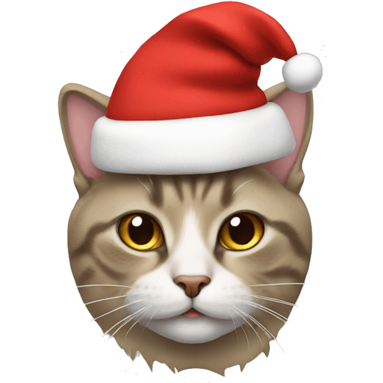 cat wearing a santa hat  emoji