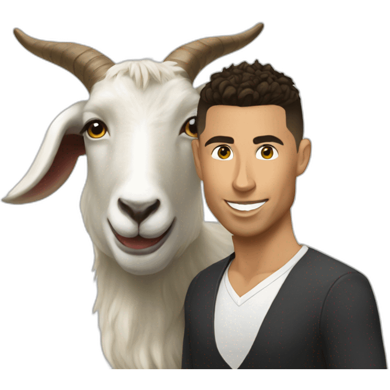 Ronaldo on a goat emoji