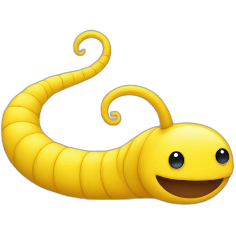 a yellow worm emoji