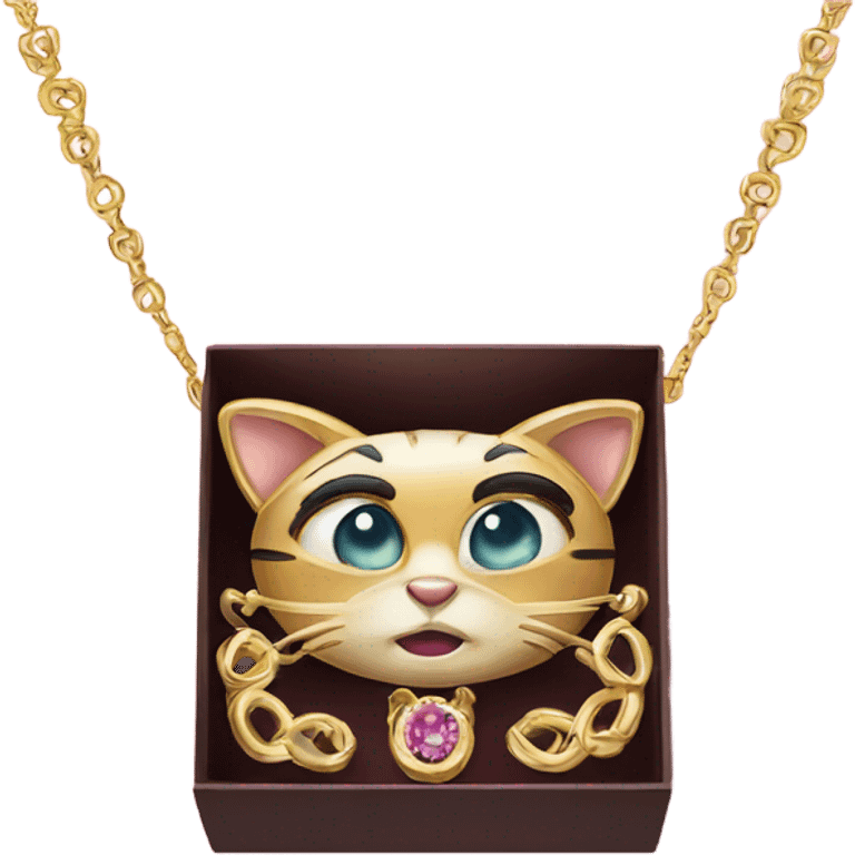 beautiful necklace in a box emoji