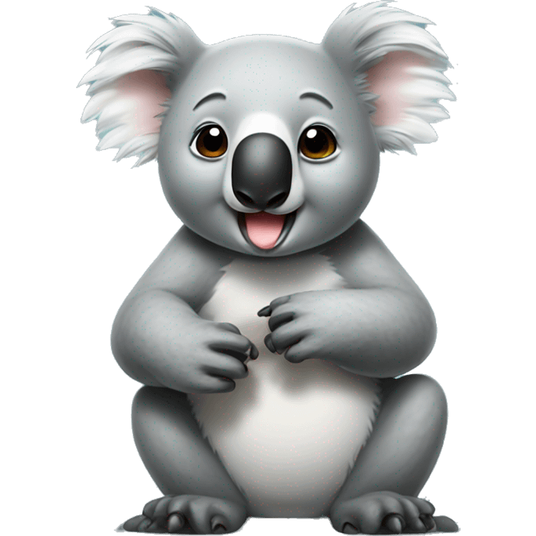 Koala blowing kiss emoji