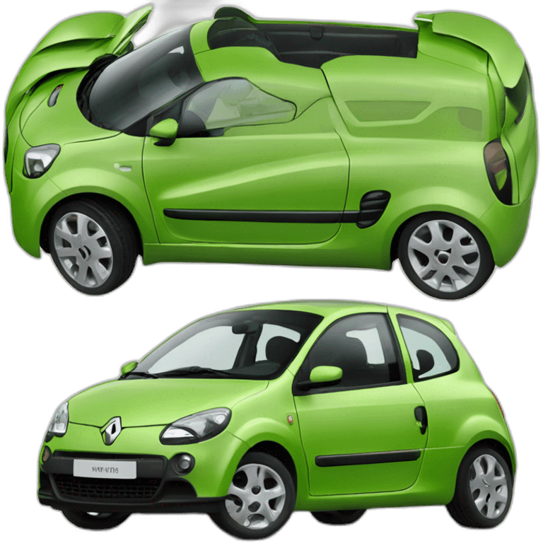 Renault twingo 2 verte pomme emoji