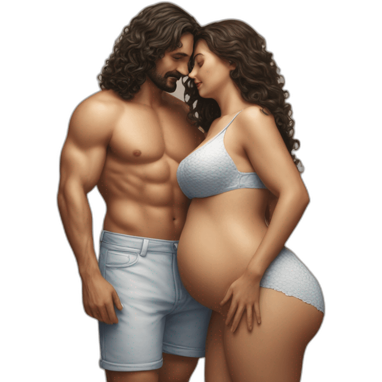 spanish voluptuous lovers detailed intrincate photorealist emoji