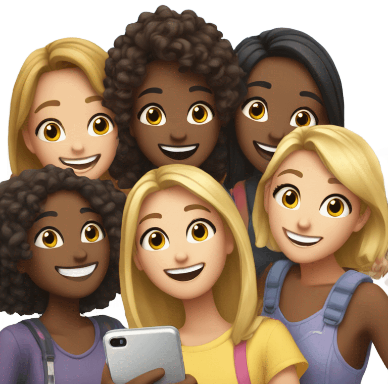 girls taking a selfie together emoji