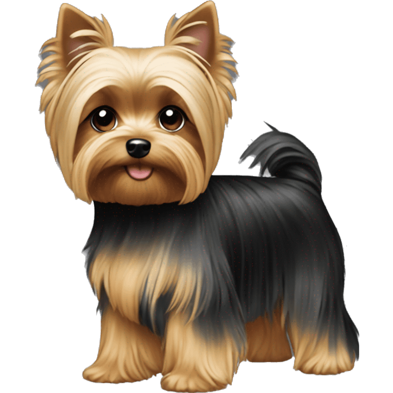 black and blonde yorkie emoji