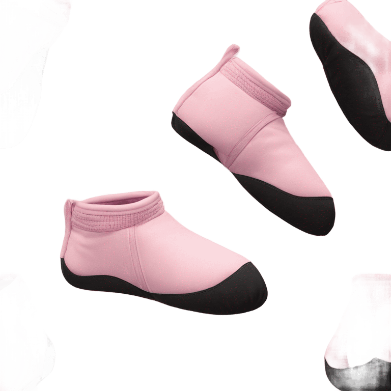 pink with black sole bloch ballet warm up booties emoji