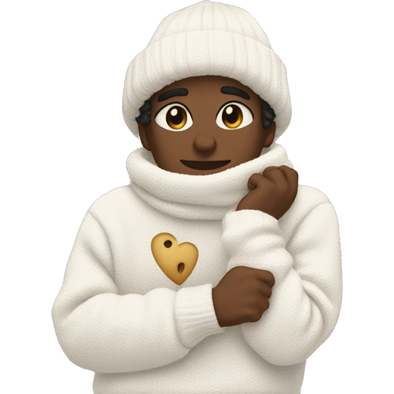 A Aesthetic, White, Cozy Pullover emoji