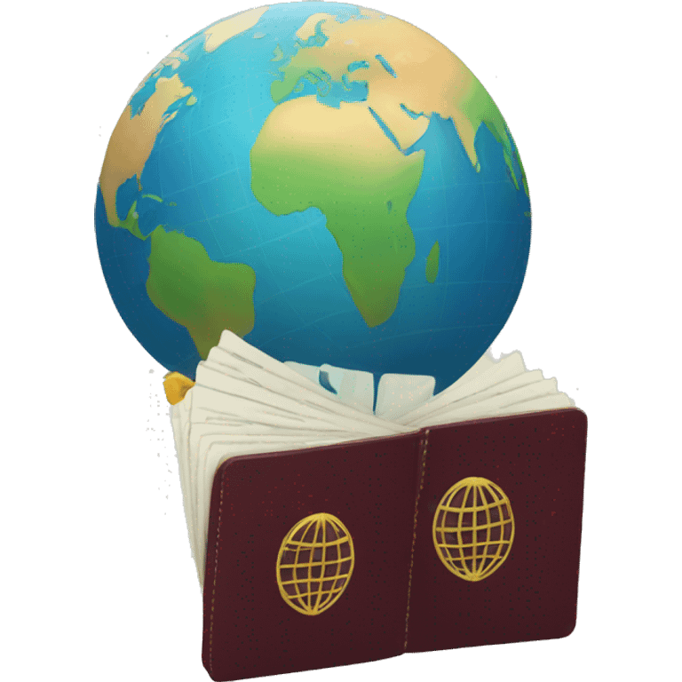 globe and passport emoji