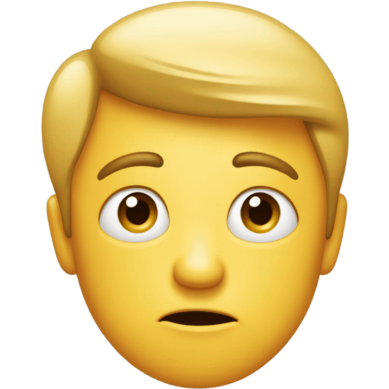 Create a emoji with the eyebrows going in like it’s confused with a frown emoji