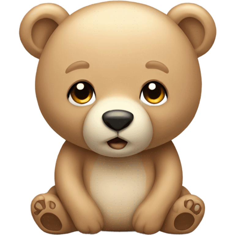 Cute beige bear emoji