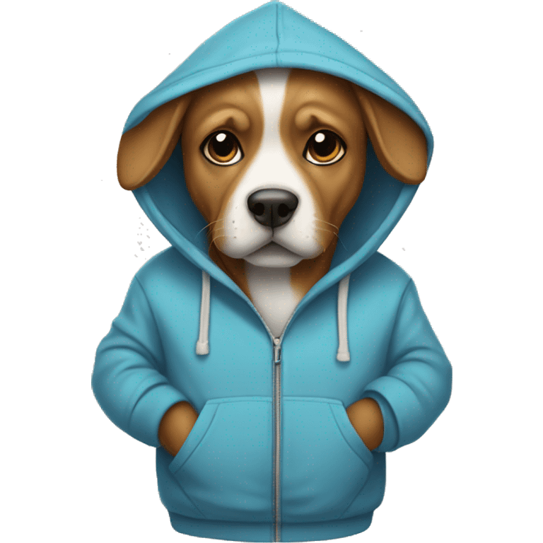 Dog in a hoodie emoji