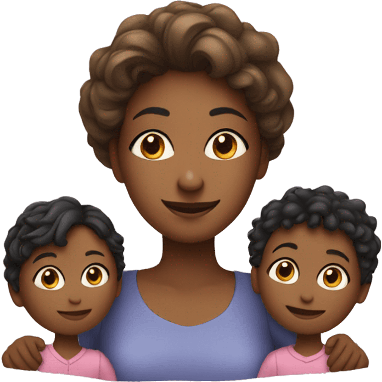 mother and two children, a boy and a girl emoji