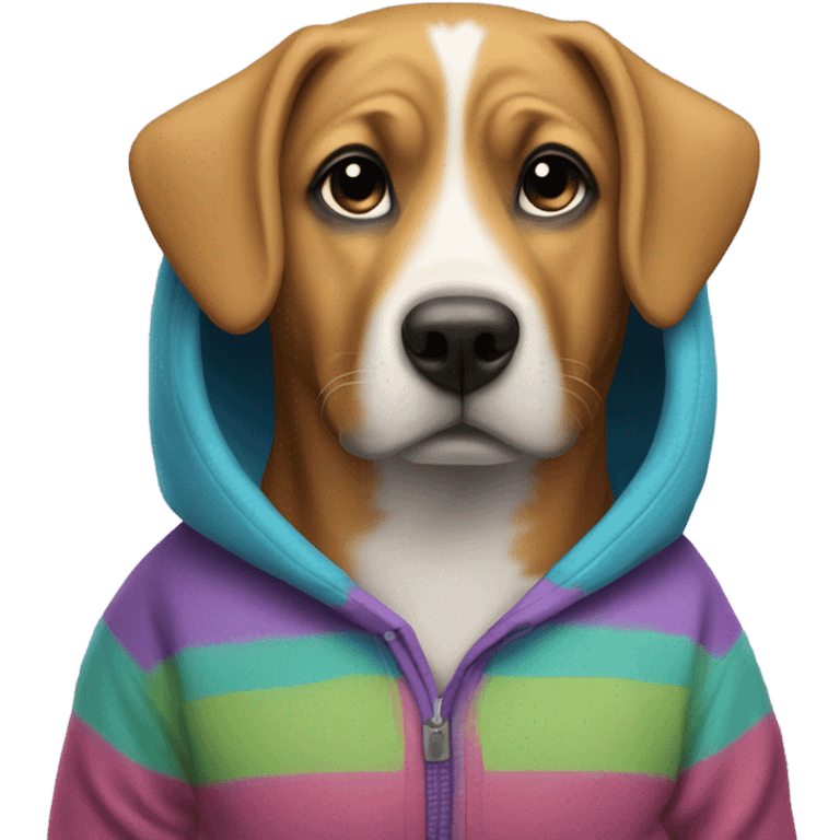 Dog with hoodie  emoji