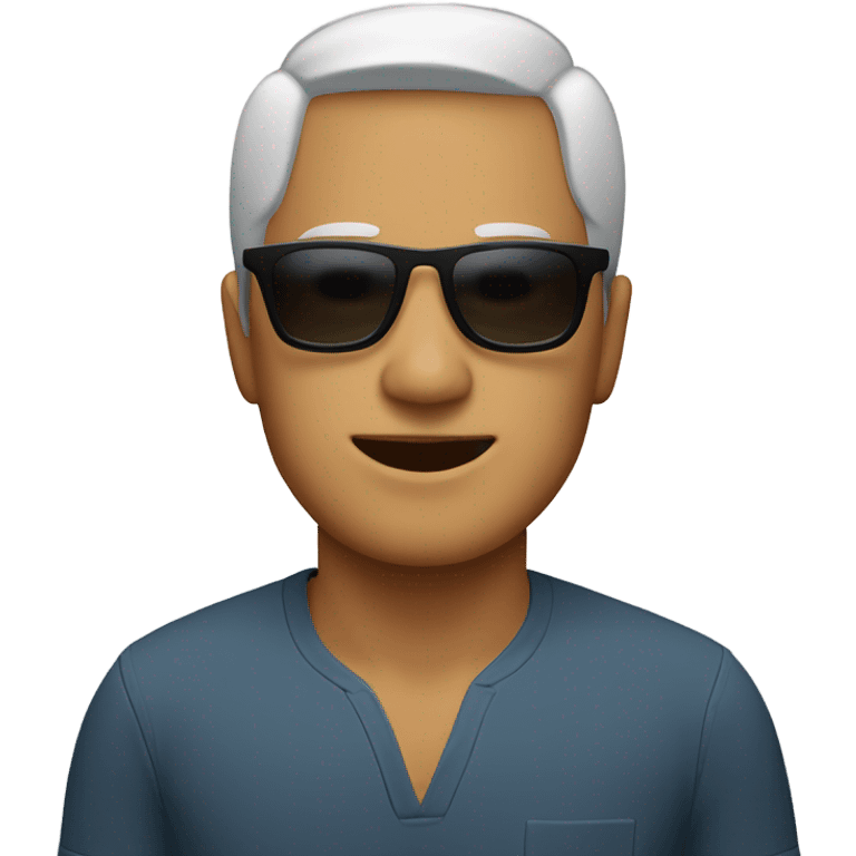 Kaukasian man wears sunglasses  emoji