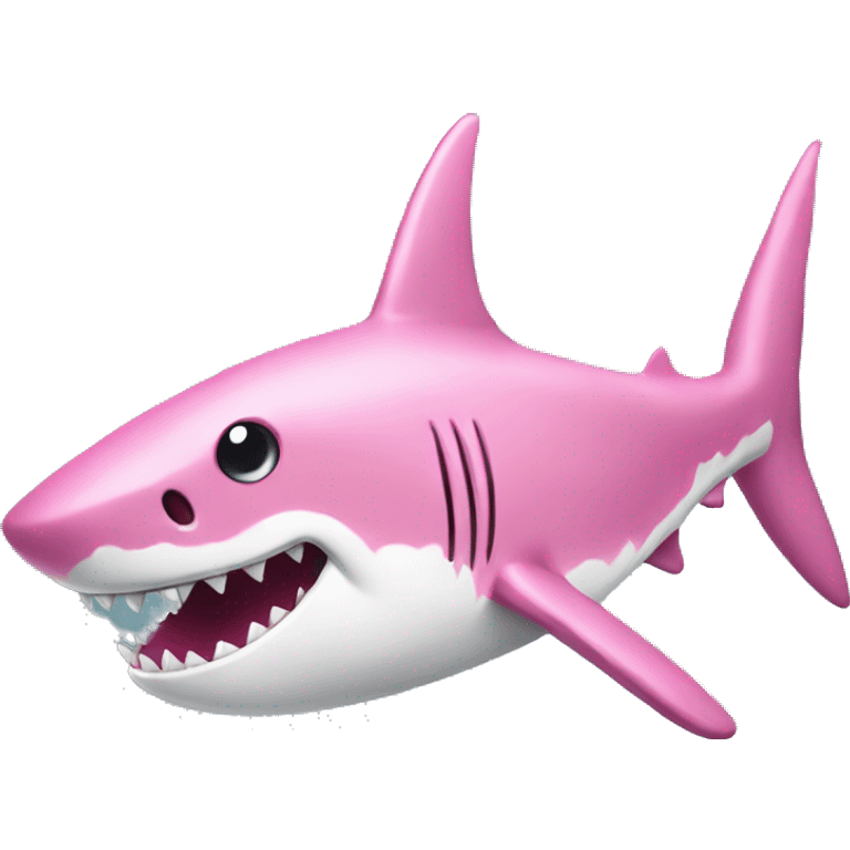 a pink shark emoji