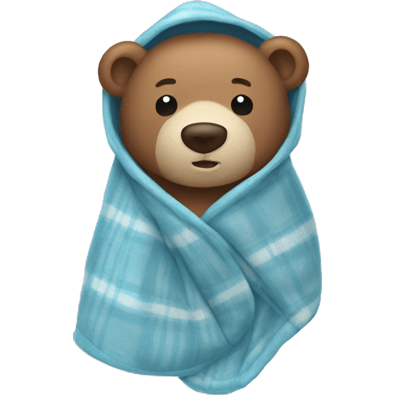 bear cozy in blanket emoji