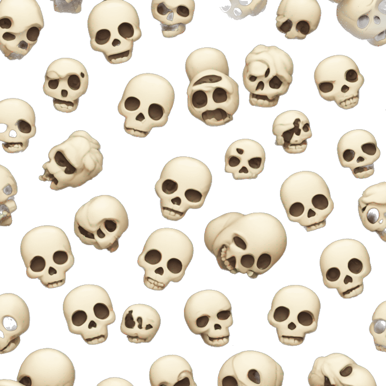 Skulls with emotions  emoji