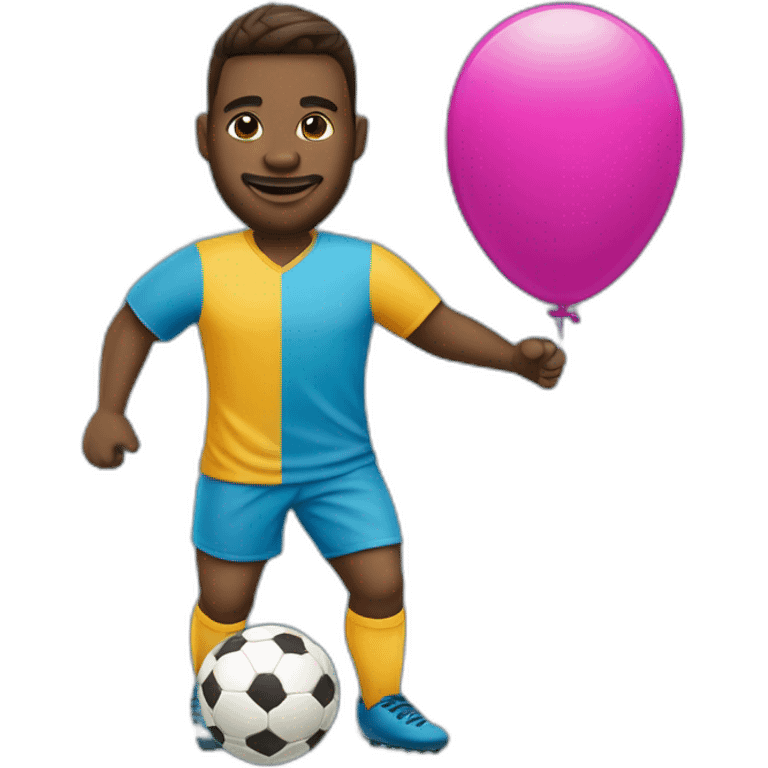 Ombre d'un joueur avec un ballon de foot emoji