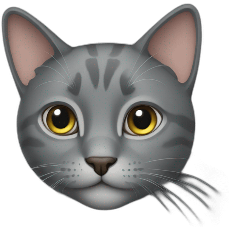 Grey cat emoji