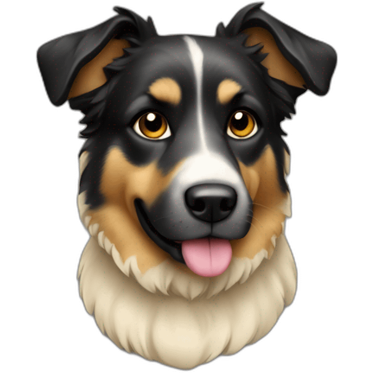 Shepherd dog black gold emoji