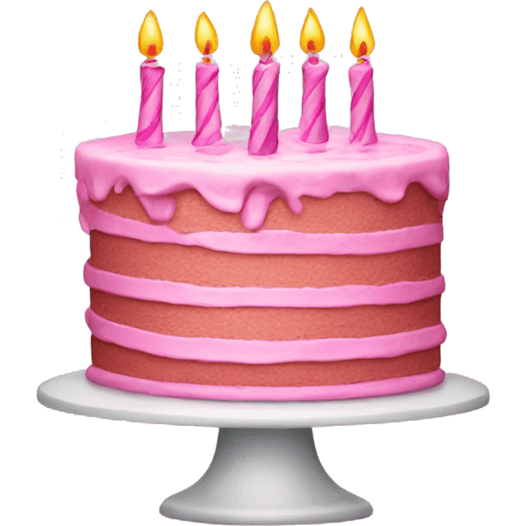 Pink birthday cake  emoji