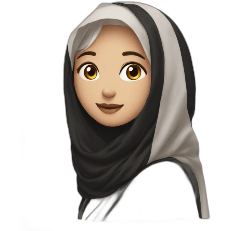 V from BTS with a Muslim girl emoji