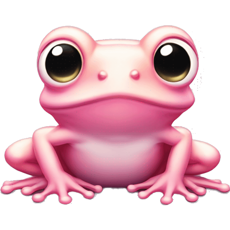 Light pink Fairy frog with gradient wings emoji