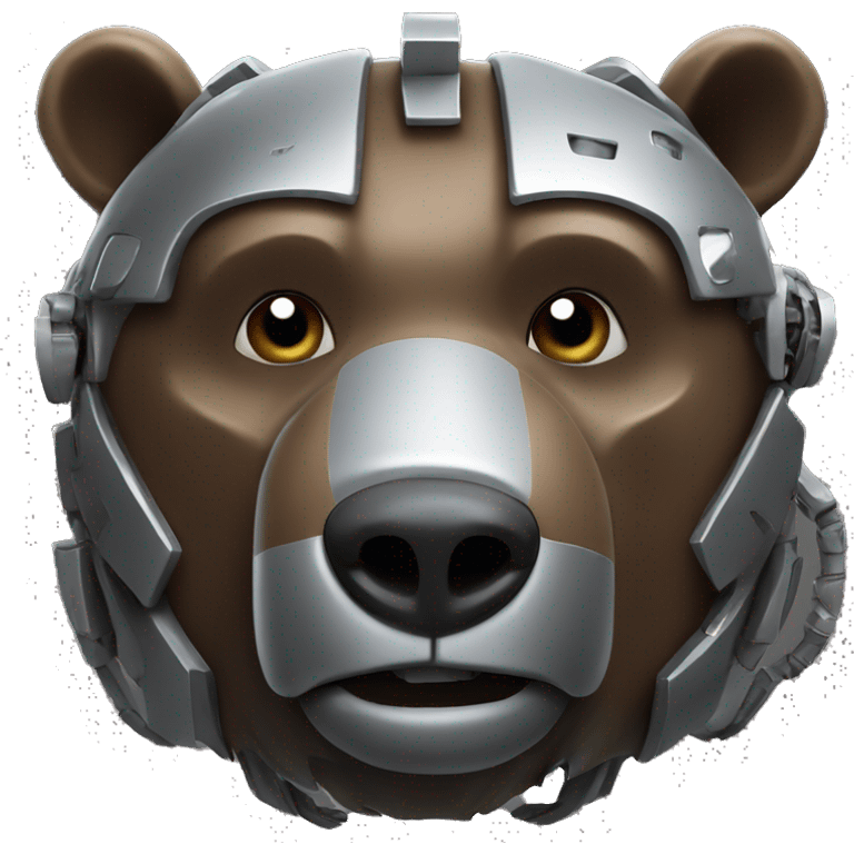 grizzly - robot - made - of - metal emoji