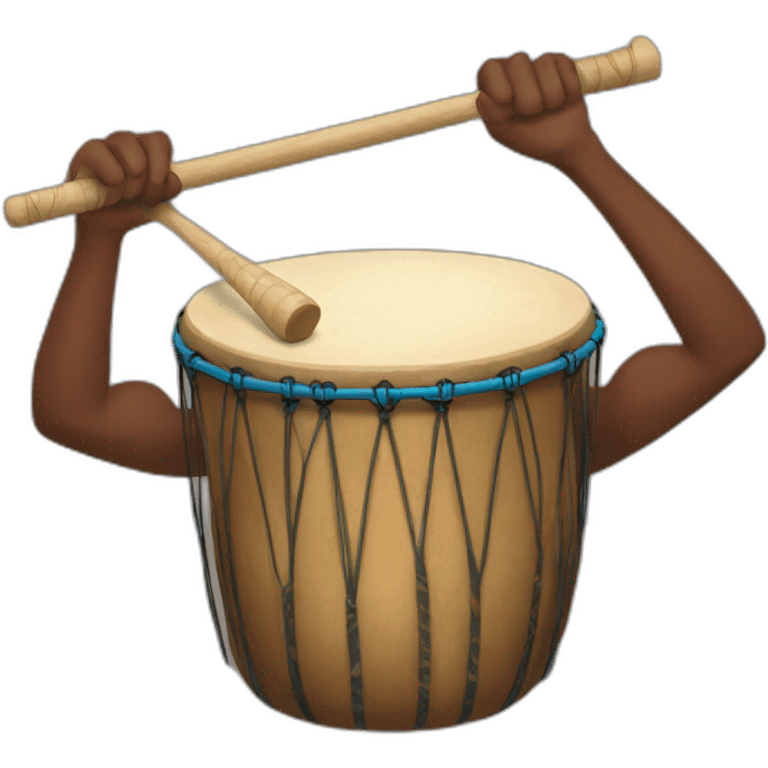 hands beating african drum emoji