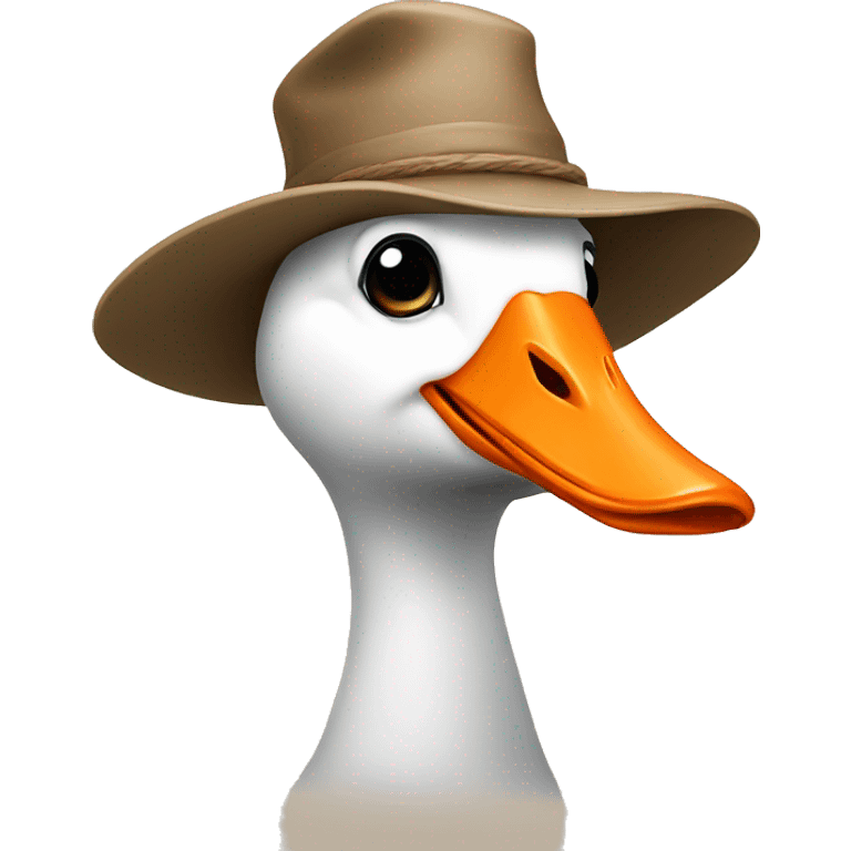 goose with funny hat emoji