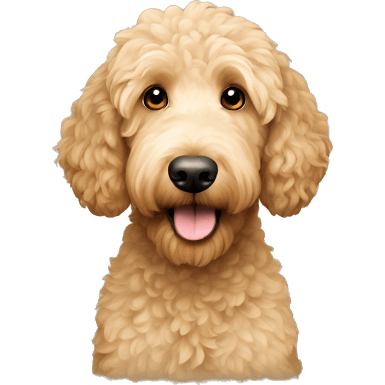 Beige goldendoodle emoji