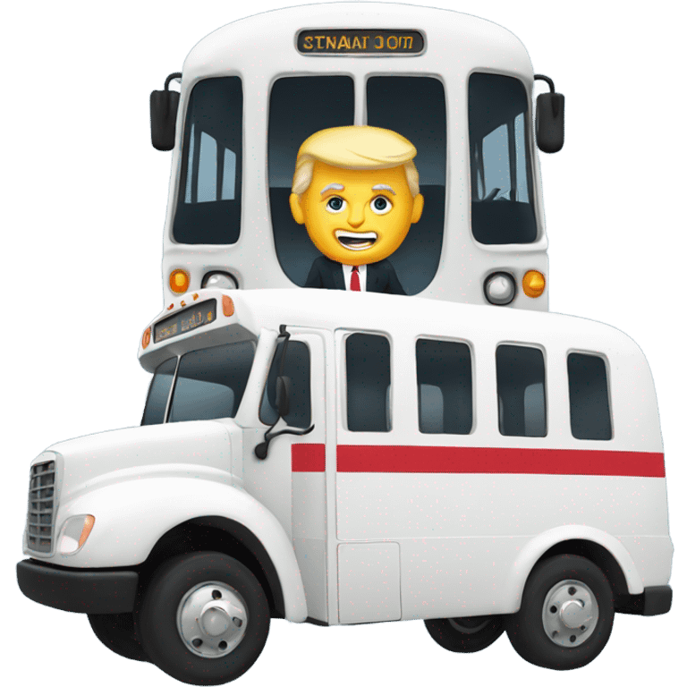 trump and bus emoji