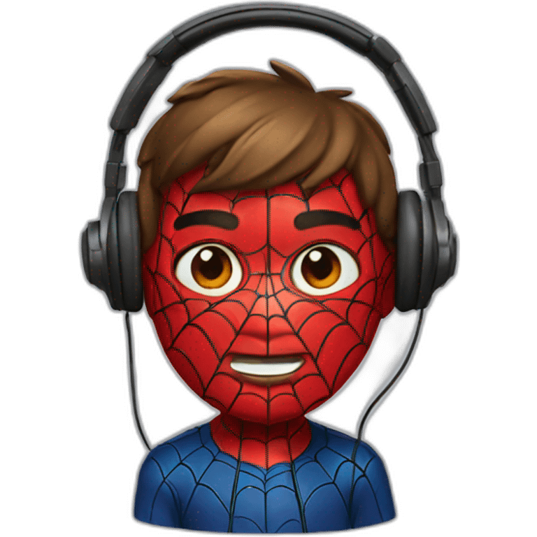 spiderman, headphones emoji